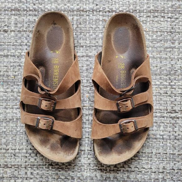 Birkenstock Florida Soft Footbed Sandals – Women’s 38 (7–7.5) Brown - Picture 1 of 9